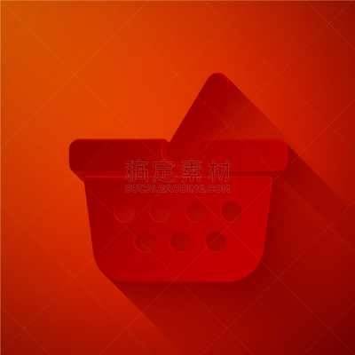 纸,分离着色,红色,计算机图标,购物篮,横截面,商务,篮子,折纸工艺,电子邮件