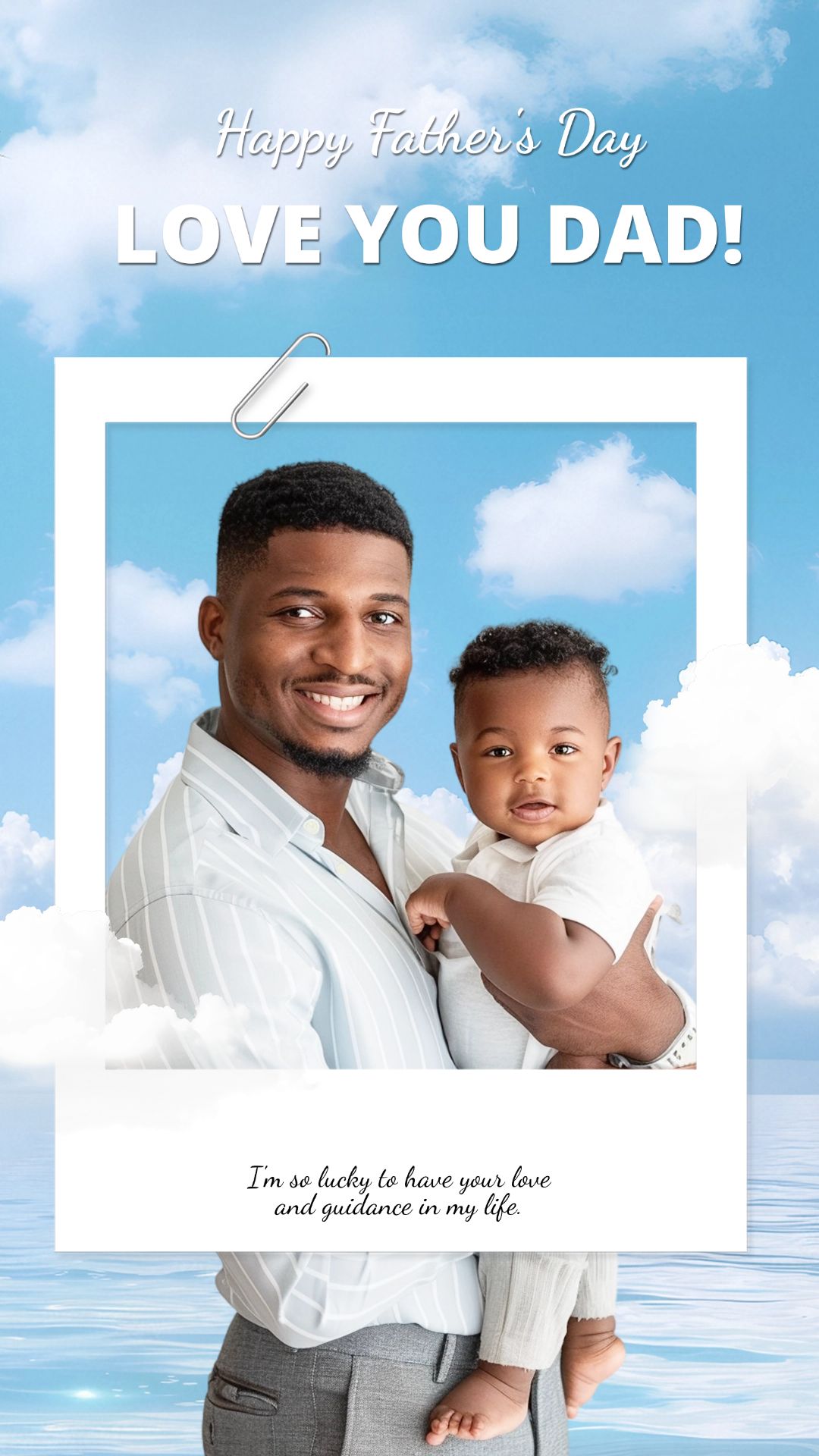 Father's Day Polaroid Frame Dad and Son Photograph Instagram Story Image