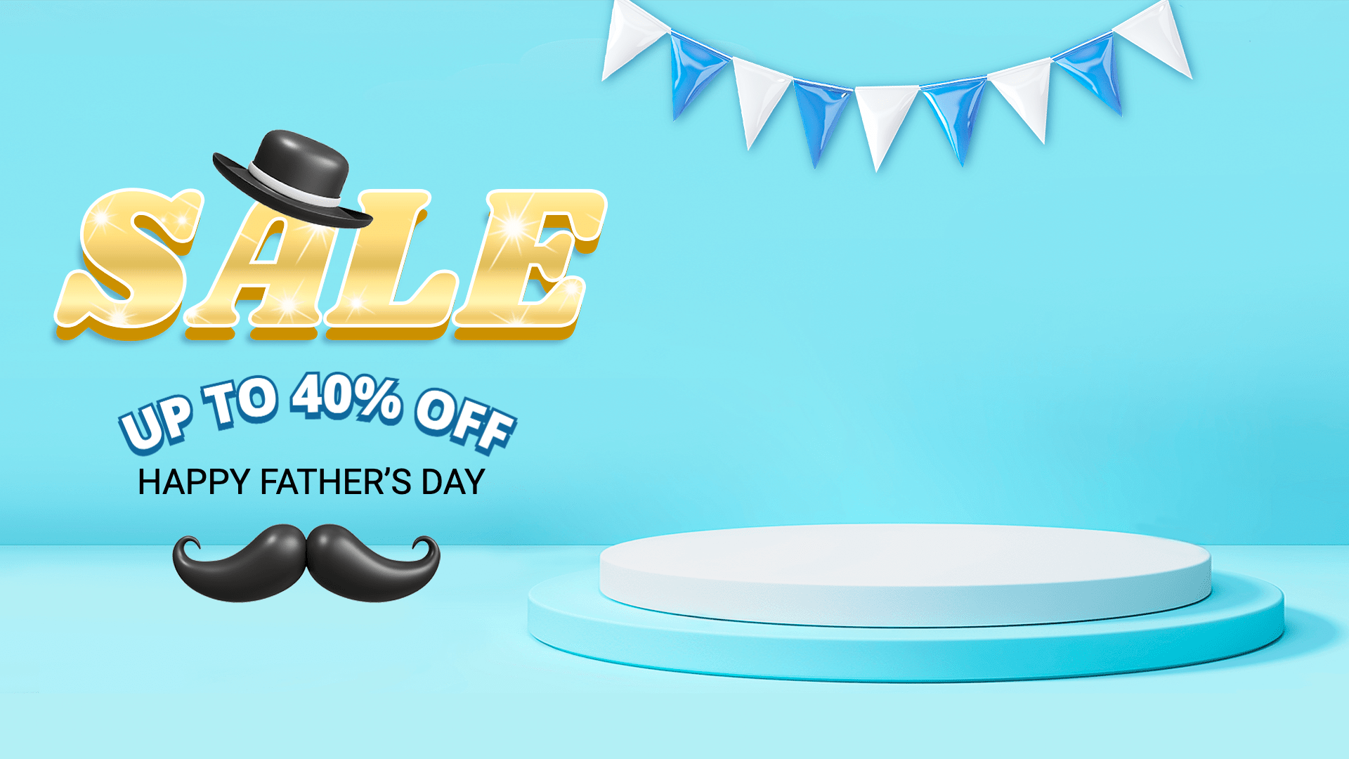 insMind Templates Holiday Father's Day Sales Banner