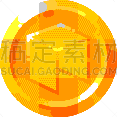 黄金,Neopolitan獒,图标,区块链,金属,部分,网络空间,收集