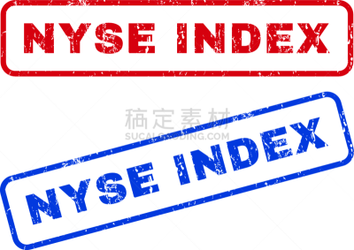 英戴克斯,纽约证券交易所,橡皮章,红色,文字,图像,肮脏的,矢量,水印,复古