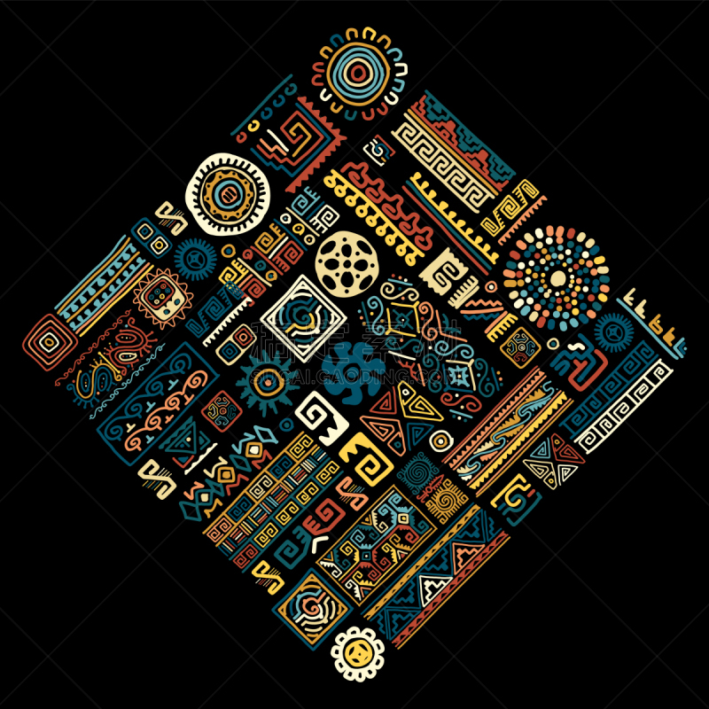 式样,手艺,装饰品,东方人,几何形状,黑色,华丽的,古老的