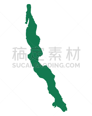 坦噶尼喀湖,矢量,湖,绿色,分离着色,图像,旅行