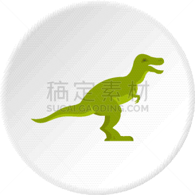 兽脚亚目食肉恐龙,绿色,圆形,恐龙,计算机图标,分离着色,自然,图像,已灭绝生物,侏罗纪