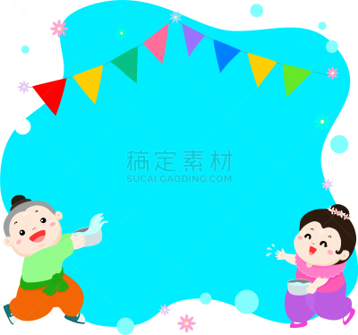 男孩,女孩,泼水节,快乐,夏天,湿,传统,欢乐,溅,庆祝
