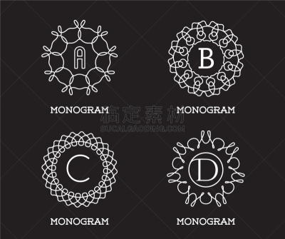 字体,华丽的,请柬,高雅,信函,印有花压字品牌,中世纪花饰字母,装饰