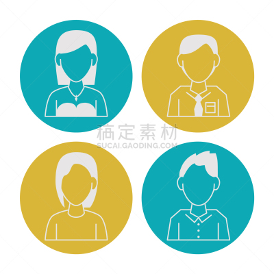人,符号,头像,白色,商务,男人,肖像,图像,女人,违约