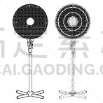 数字2,电扇,分离着色,白色,金属,简单背景,铬合金,风,图像,吹