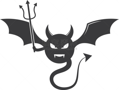 品牌名称,恶魔,运动,魔鬼,翅膀,模板,尾巴,吉祥物,三叉乾