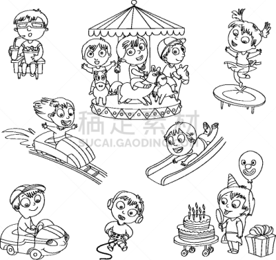 游乐园,生日,迷宫游戏,男孩,可爱的,操纵杆,家庭,蛋糕,图像,休闲