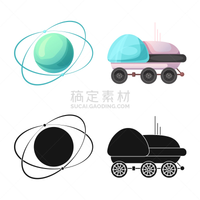 分离着色,太空,一个物体,符号,火星,商务,太空船,汽车,天文学,收集