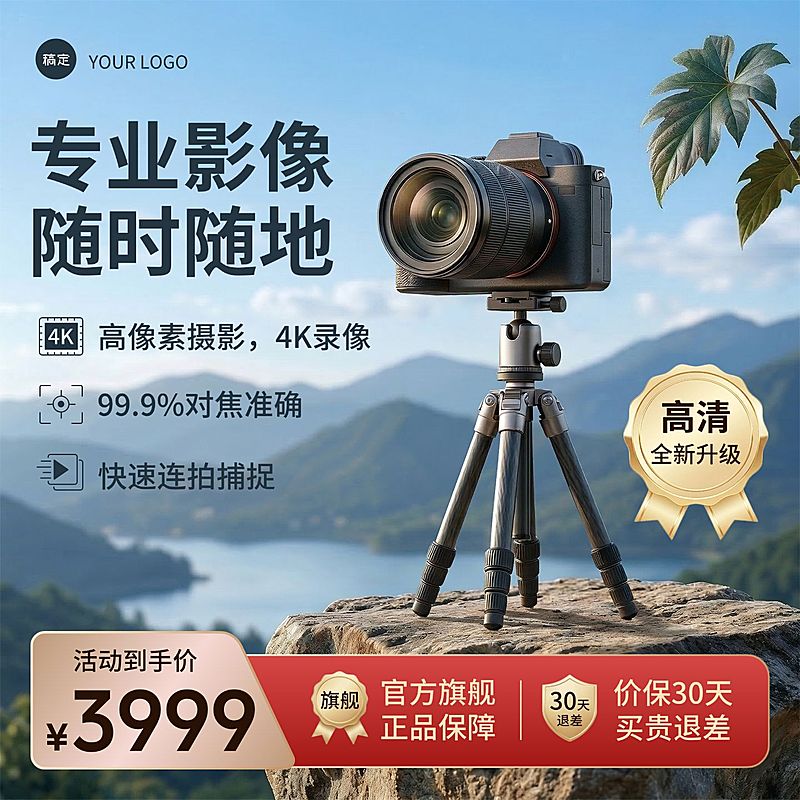 摄像机摄影机相机数码电器摄像器材电商零售主图直通车