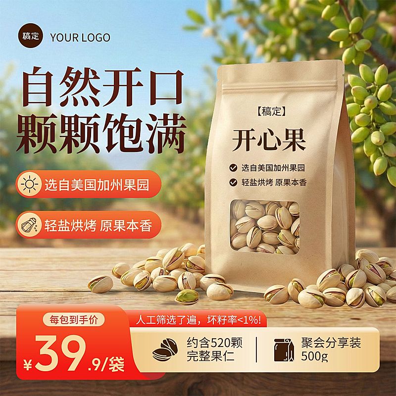 开心果坚果食品零食电商零售主图