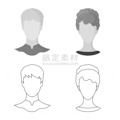 专业人员,照片,计算机图标,分离着色,假发,男人,肖像,图像,收集,设计