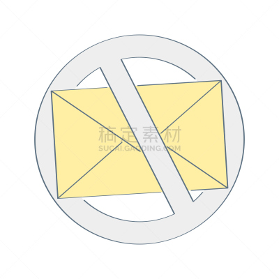 不,标志,垃圾邮件,防空武器,警告标识,警告标志,线条,电子邮件,背景分离
