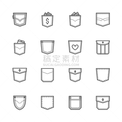 津贴,绘画插图,衣服,轮廓,平坦的,牛仔裤,计算机图标,手机,矢量,口袋