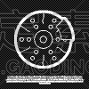 black car brake disk with caliper icon isolated on