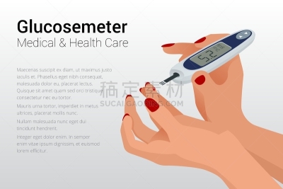 健康保健,概念,糖尿病,新生活,身体保养,平坦的,分离着色,信息图表,人,生病