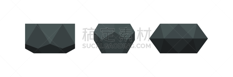 花盆,混凝土,几何形状,矢量,黑色,空的,背景分离,热带气候,模板,现代