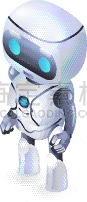 可爱的,技术,未来,自动的,计算机,塑胶,玩具,现代,创新,沟通