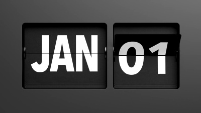 翻转日历快速翻转从1月1日到12月31日的一年