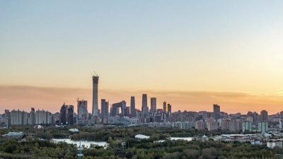 北京CBD日落时差