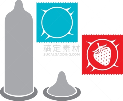 图标集,男人,乳胶,风险,安全的,生病,勃起,保护
