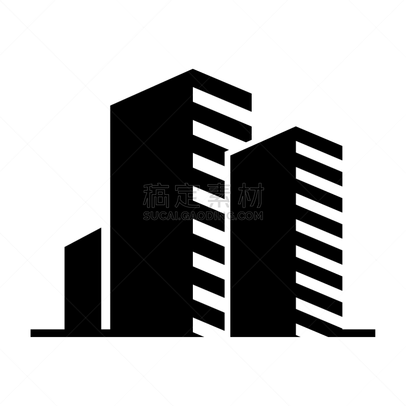 modern creative simple square line art building