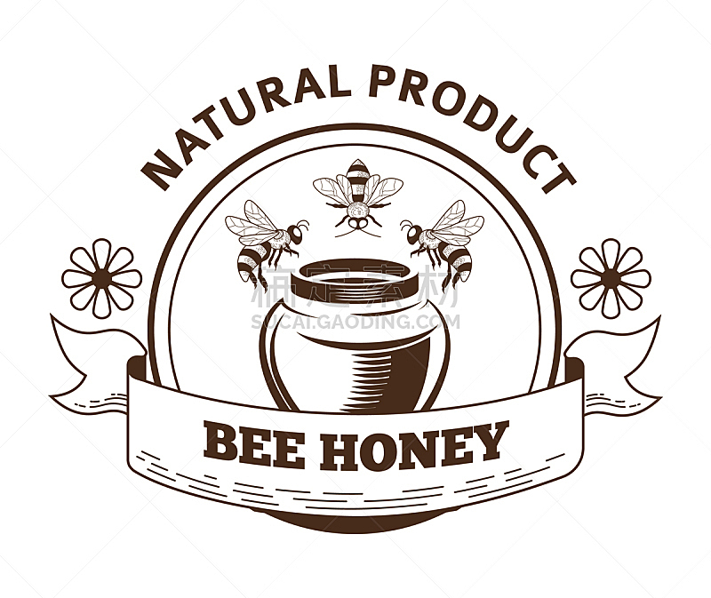 蜂蜜,商品,标签,自然,传统,食品,模板,设计,包装
