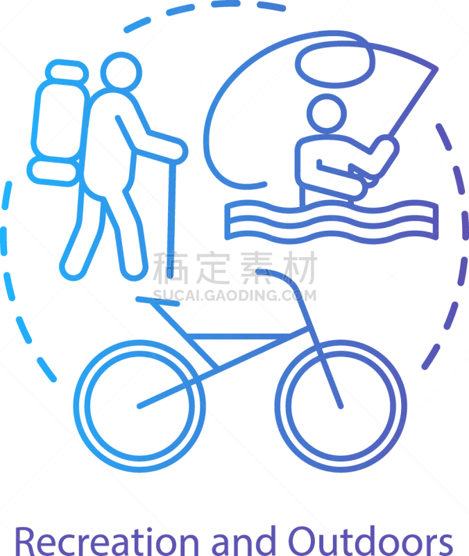 recreation outdoor activities concept icon active