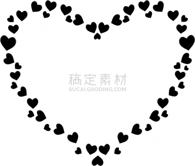 黑色,可爱的,边框,情人节卡,心型,形状,白色,式样,华丽的,爱
