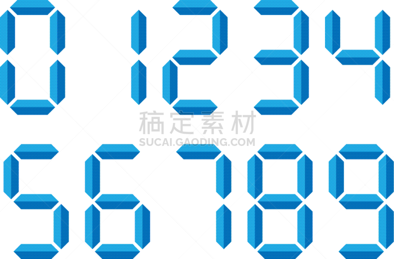 数字7,三维图形,数字,蓝色,部分,数字化显示,商务,图表,计算机,满意