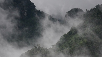   迷雾中的山