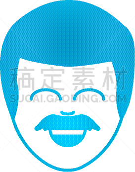 男人,卡通,可爱的,商务,人,概念,肖像,图像,微笑,违约