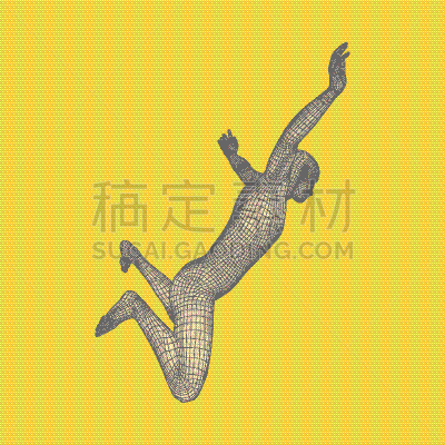 男人,三维图形,模型,商务,人,剪影,跳,蹦