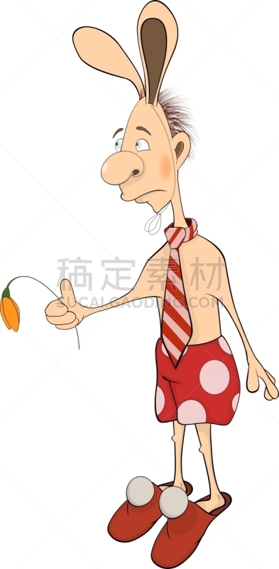 男孩,讽刺漫画,兔子,分离着色,宠物,可爱的,事件,人,复活节