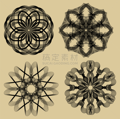 连结环,精工制品,黑色,花边,华丽的,安全,对称,布置,弯曲,毕业