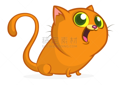 幽默,卡通,可爱的,矢量,绘画插图,猫,曼彻堪猫,沙尔特勒猫,从容态度,坐