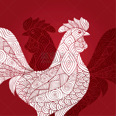 公鸡,注视镜头,创造力,肖像,鸟类,民间音乐,绘制,装饰,庆祝