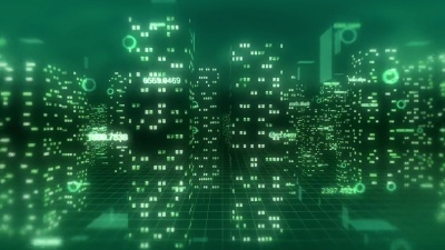3D数字城市抽象背景