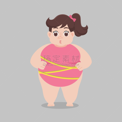女人,巨大的,肥胖,缎带,粉红色比基尼,衣服,肚子,膳食,瘾君子,担心
