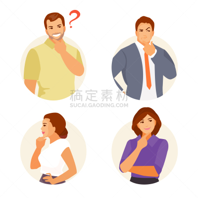 人,商务,男商人,男人,未知的事物,肖像,女人,想,布置,提示