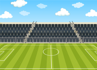 background scene with football field and stadium