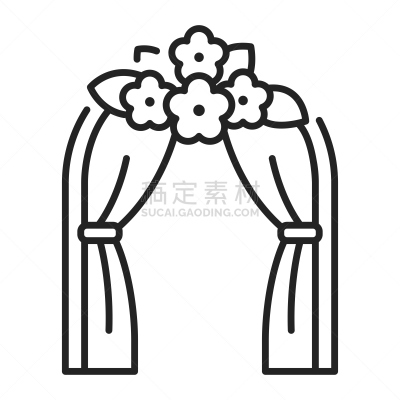 婚礼,轮廓,矢量,事件,移动应用程序,传单,线图标,分离着色,服务
