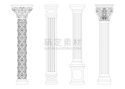 柱子,古典风格,白色,比例,技术,图像,巴洛克风格,文艺复兴,建筑业,着色
