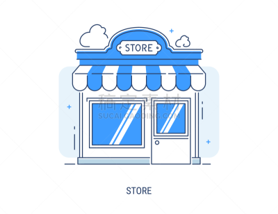 商店,外立面,背景分离,小的,线图标,想法,白色,分离着色,轮廓,零售店