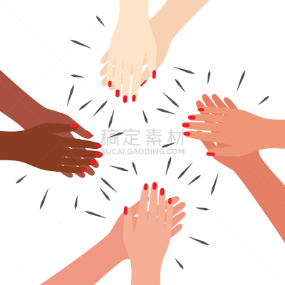 全球通讯,面部表情,绘画插图,矢量,手,鼓掌欢迎,扁平化设计,女人,欢呼,钦佩