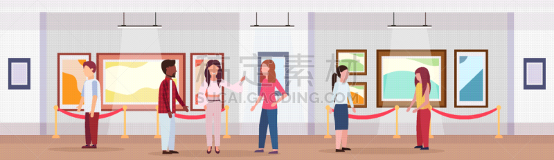 画廊,极简构图,光学设备,传统节日,女人,涂料,拜访,混合