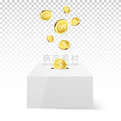 黄金,水滴,存钱罐,捐款箱,白色,分离着色,商务,募捐者,收集