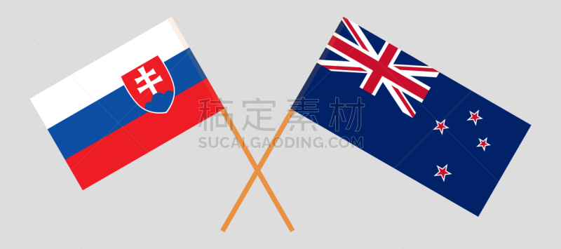 斯洛伐克,新西兰,横越,运动,比例,社区,乡村风格,绘画插图,新的,燕尾旗